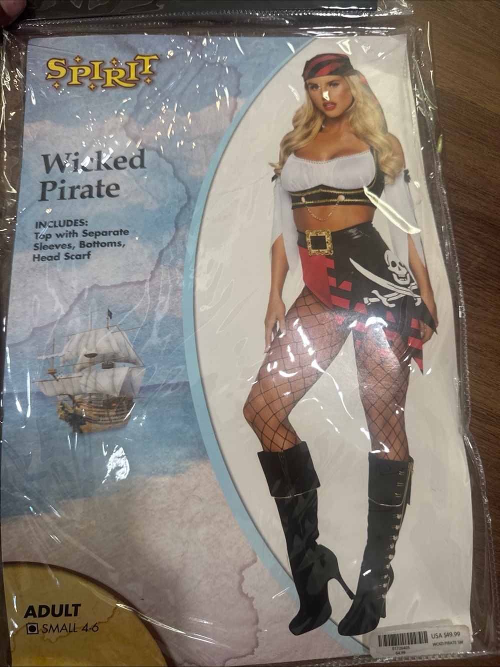 Wicked Pirate Adult Woman’s Costume By Spirit Small (4-6